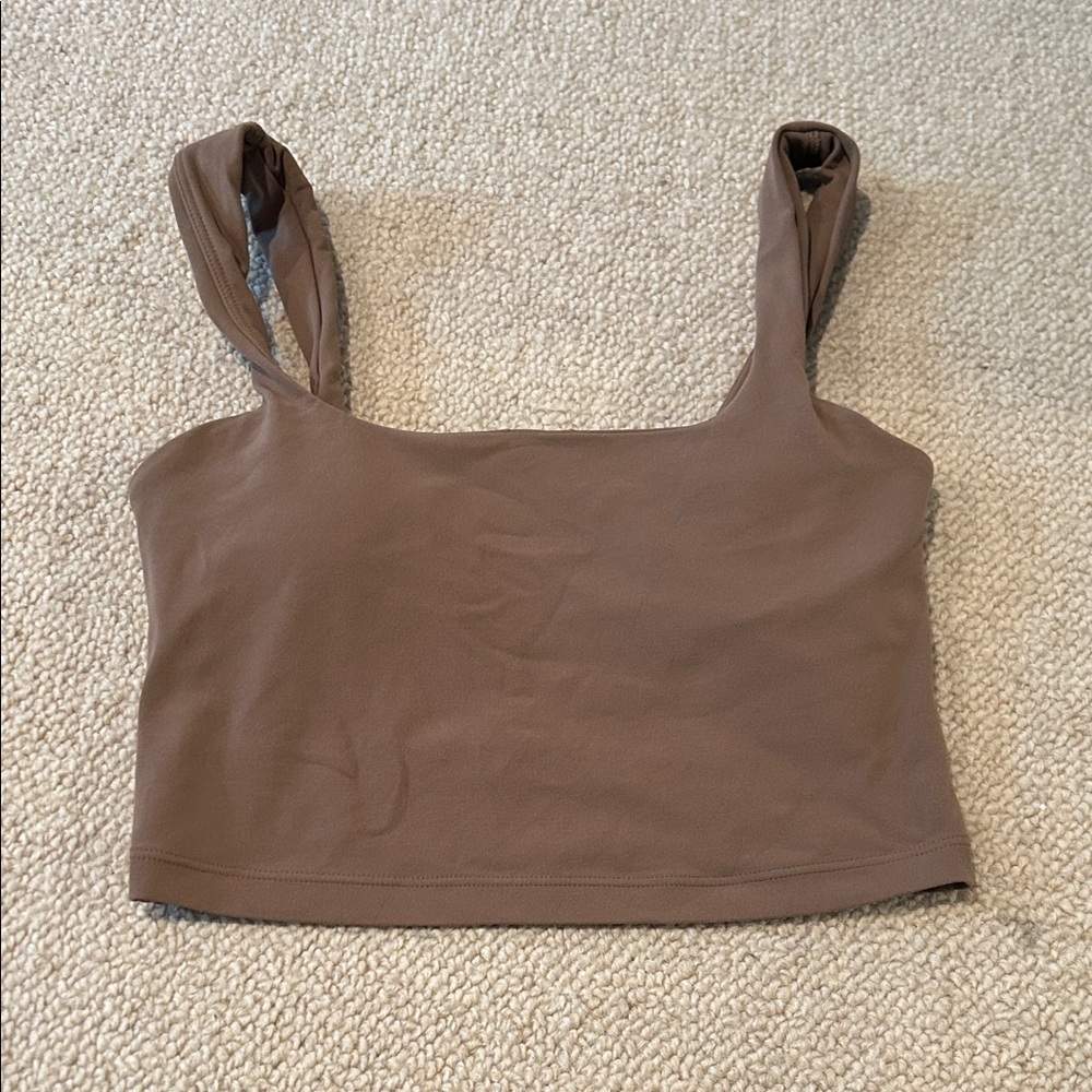 Athleta Square-Neck Crop Tank Top or sports bra  - Brown size XS
